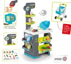 Set Elektronische Küche Mit Waschmaschine Und Bügelbrett Tefal Cleaning Kitchen 360° Smoby Und Ein Lebensmittelgeschäft Und Ein Pralinen- Kochbuch SM311050-35