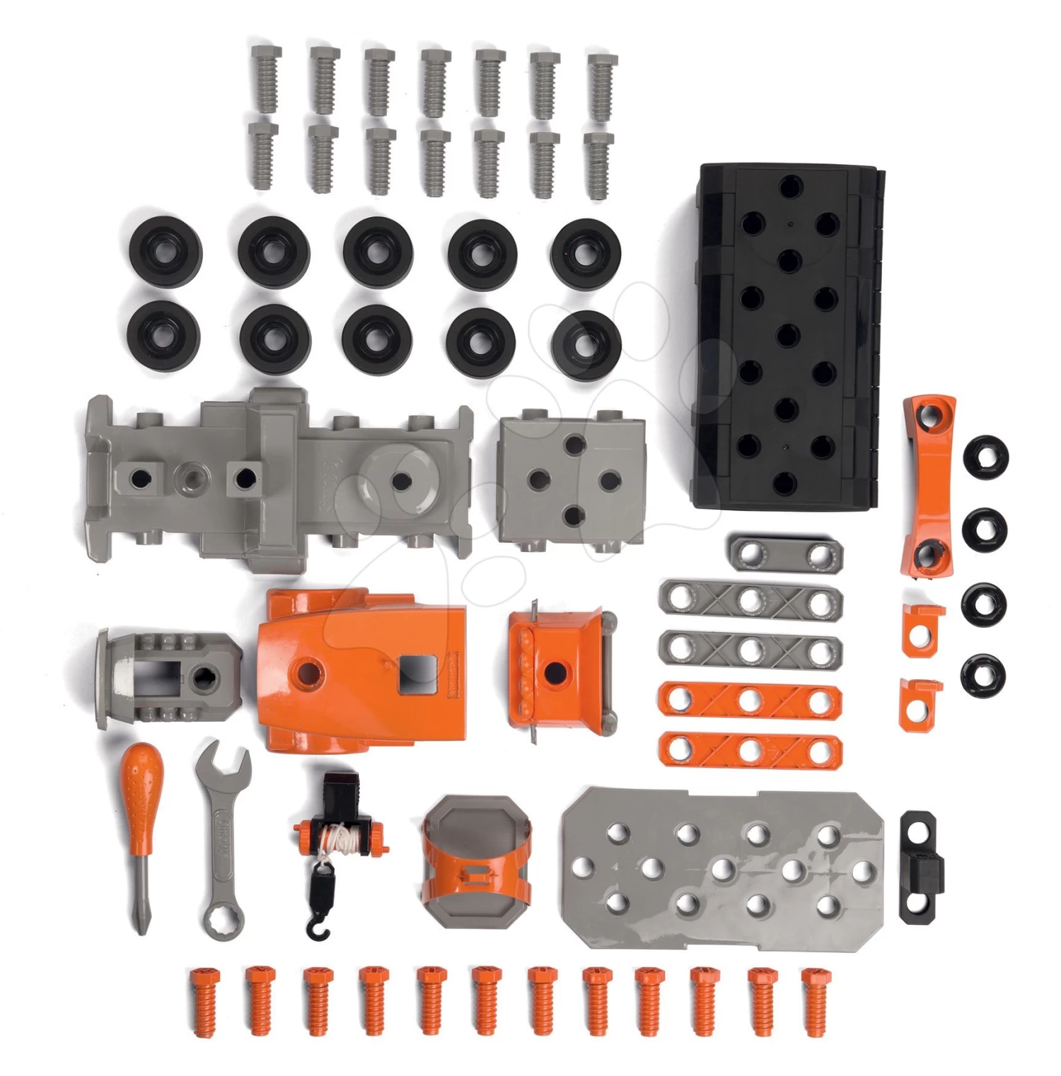 Set Elektronische Küche Mit Waschmaschine Und Bügelbrett Tefal Cleaning Kitchen 360° Smoby Und Eine Werkbank Mit Kran Und Ein LKW Mit Koffer Und Werkzeug SM311050-24 – Bild 7