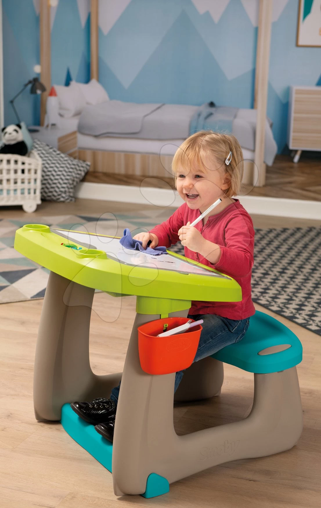 Set Elektronische Küche Mit Waschmaschine Und Bügelbrett Tefal Cleaning Kitchen 360° Smoby Und Eine Zeichenbank Mit Magnetischen Buchstaben Und Zahlen SM311050-29 – Bild 19