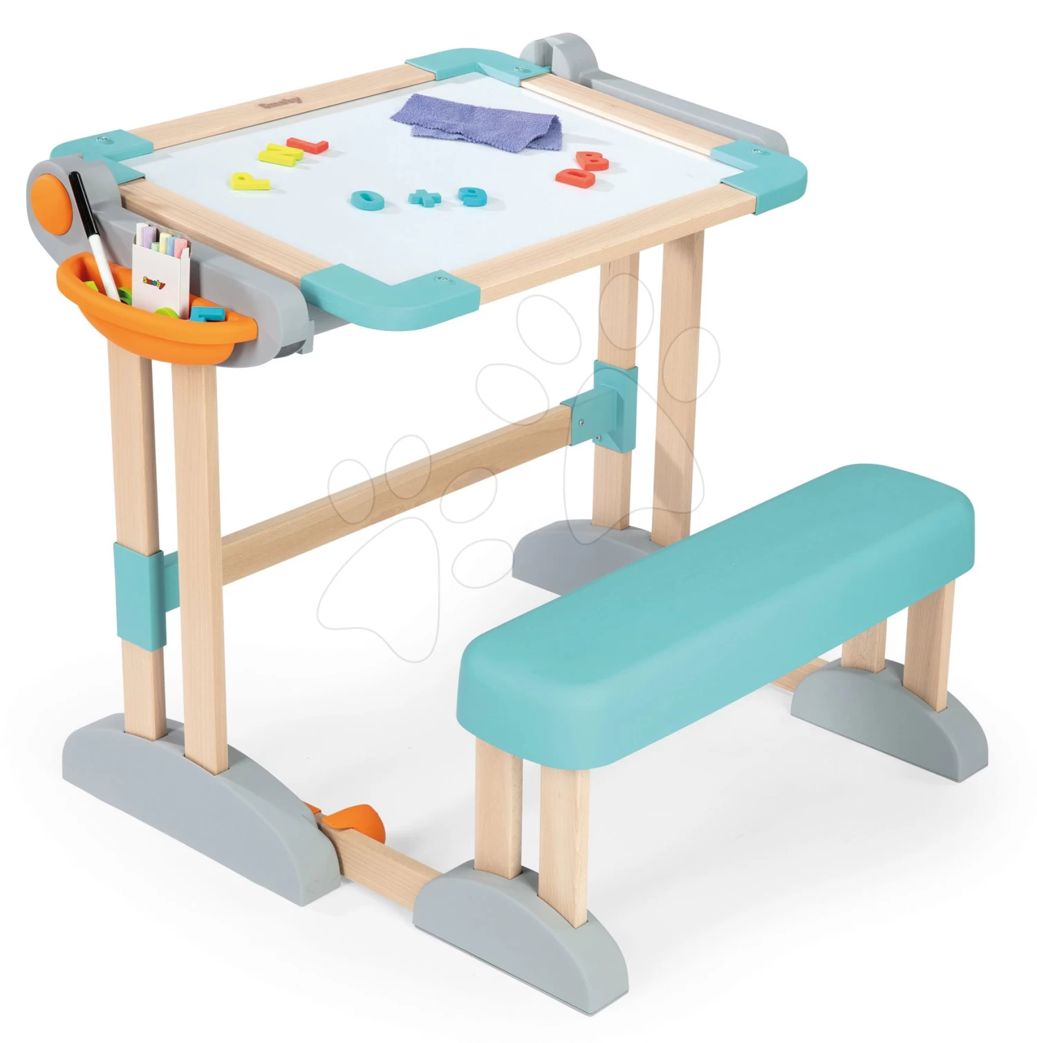 Set Elektronische Küche Mit Waschmaschine Und Bügelbrett Tefal Cleaning Kitchen 360° Smoby Und Eine Schreib- Und Zeichenbank Mit Magnetischen Buchstaben Und Zahlen SM311050-31 – Bild 10