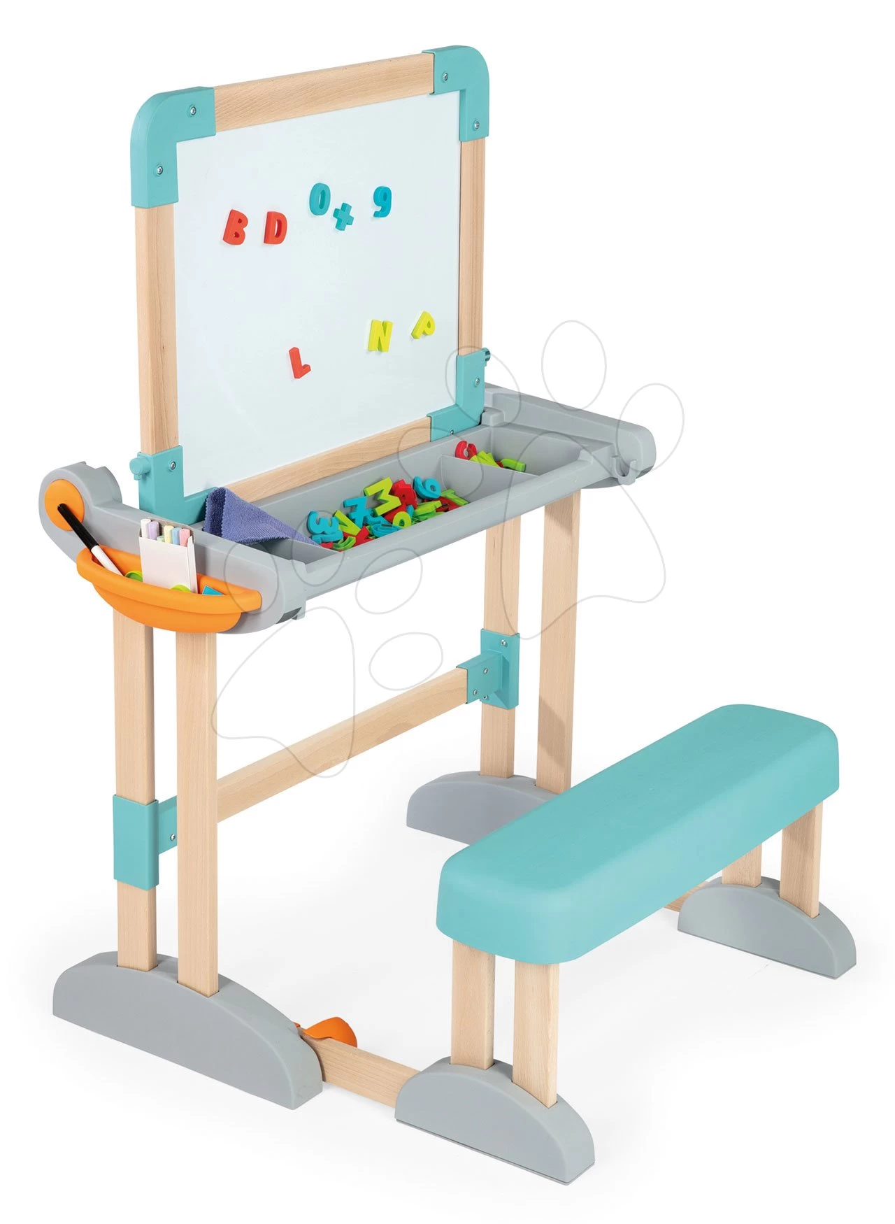 Set Elektronische Küche Mit Waschmaschine Und Bügelbrett Tefal Cleaning Kitchen 360° Smoby Und Eine Schreib- Und Zeichenbank Mit Magnetischen Buchstaben Und Zahlen SM311050-31 – Bild 19