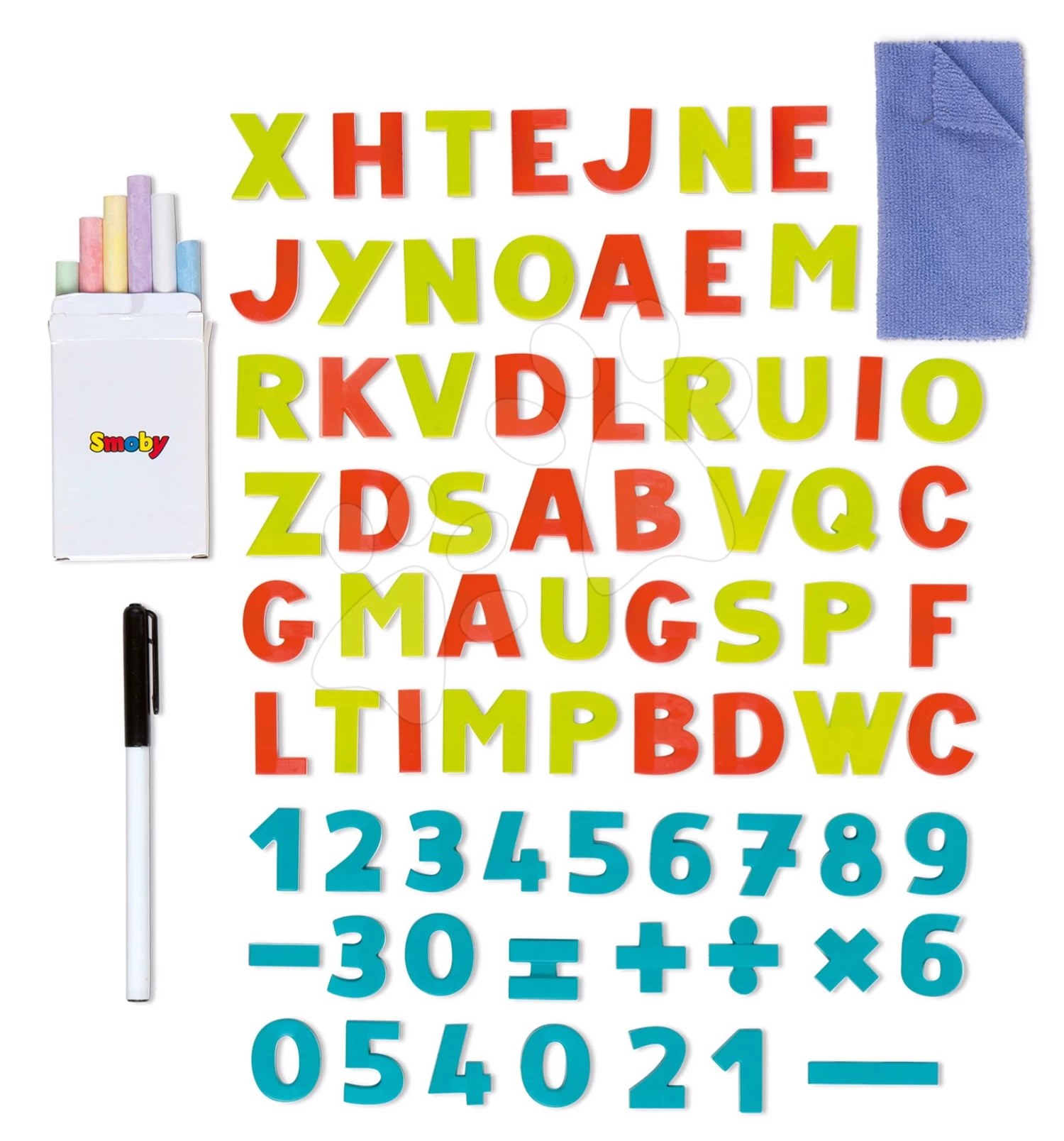 Set Elektronische Küche Mit Waschmaschine Und Bügelbrett Tefal Cleaning Kitchen 360° Smoby Und Eine Schreib- Und Zeichenbank Mit Magnetischen Buchstaben Und Zahlen SM311050-31 – Bild 8