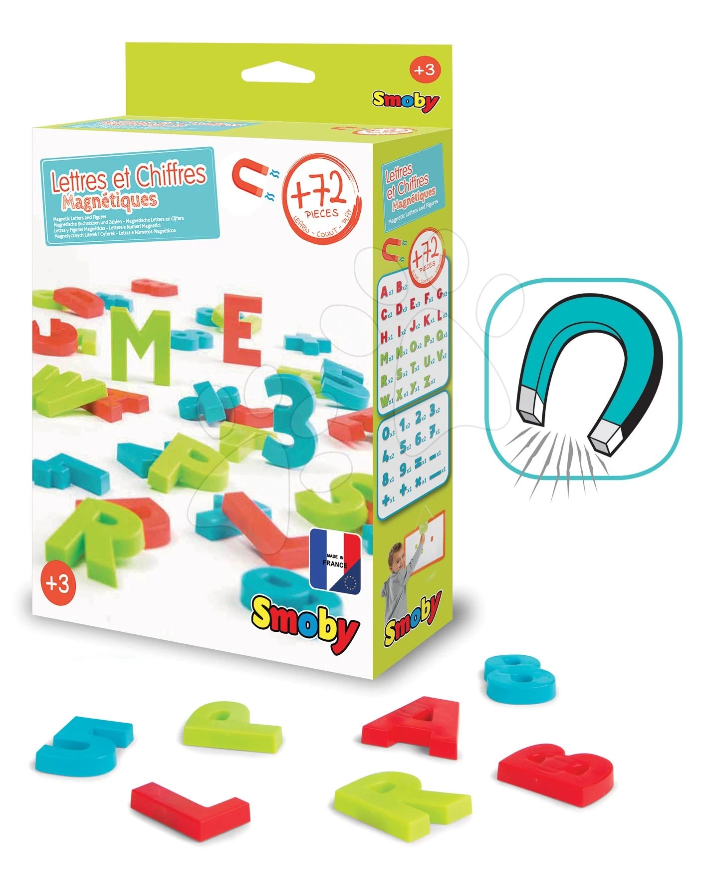 Set Elektronische Küche Mit Waschmaschine Und Bügelbrett Tefal Cleaning Kitchen 360° Smoby Und Eine Zeichenbank Mit Magnetischen Buchstaben Und Zahlen SM311050-29 – Bild 8