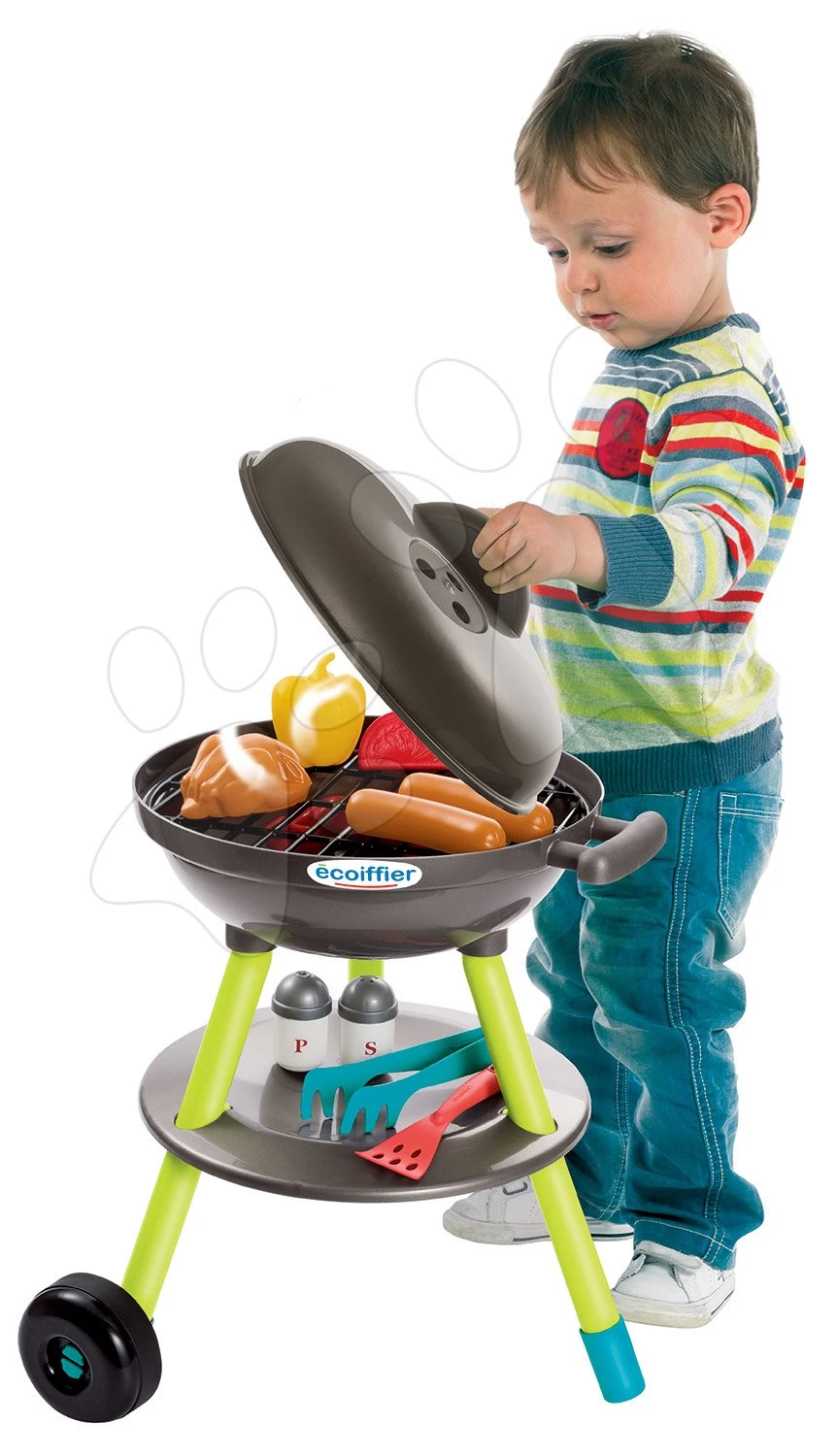 ECOIFFIER Gartengrill Mit Ständer Garden&Seasons Écoiffier Mit Lebensmitteln Und 16 Zubehörteilen Ab 18 Monaten – Bild 2