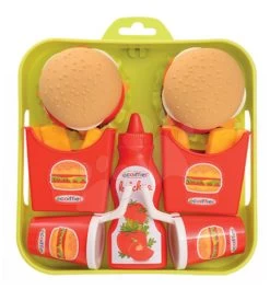 ECOIFFIER Burger-Set 100% Chef Écoiffier Auf Einem Tablett Ab 18 Monaten