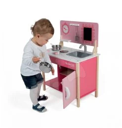 Holzküche My First Mademoiselle Cooker Janod Rosa Ab 3 Jahren