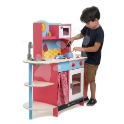 Holzküche Grand Kitchen Tender Leaf Toys 10 Zubehörteile Mit Mikrowelle Und Uhr