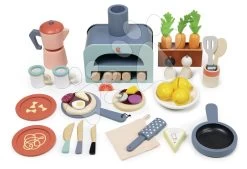 Holzküche Mit Pizzaofen La Fiamma Grand Kitchen Tender Leaf Toys Mit Reichhaltiger Ausstattung Und Einer Verlängerten Theke 101 Cm Hoch