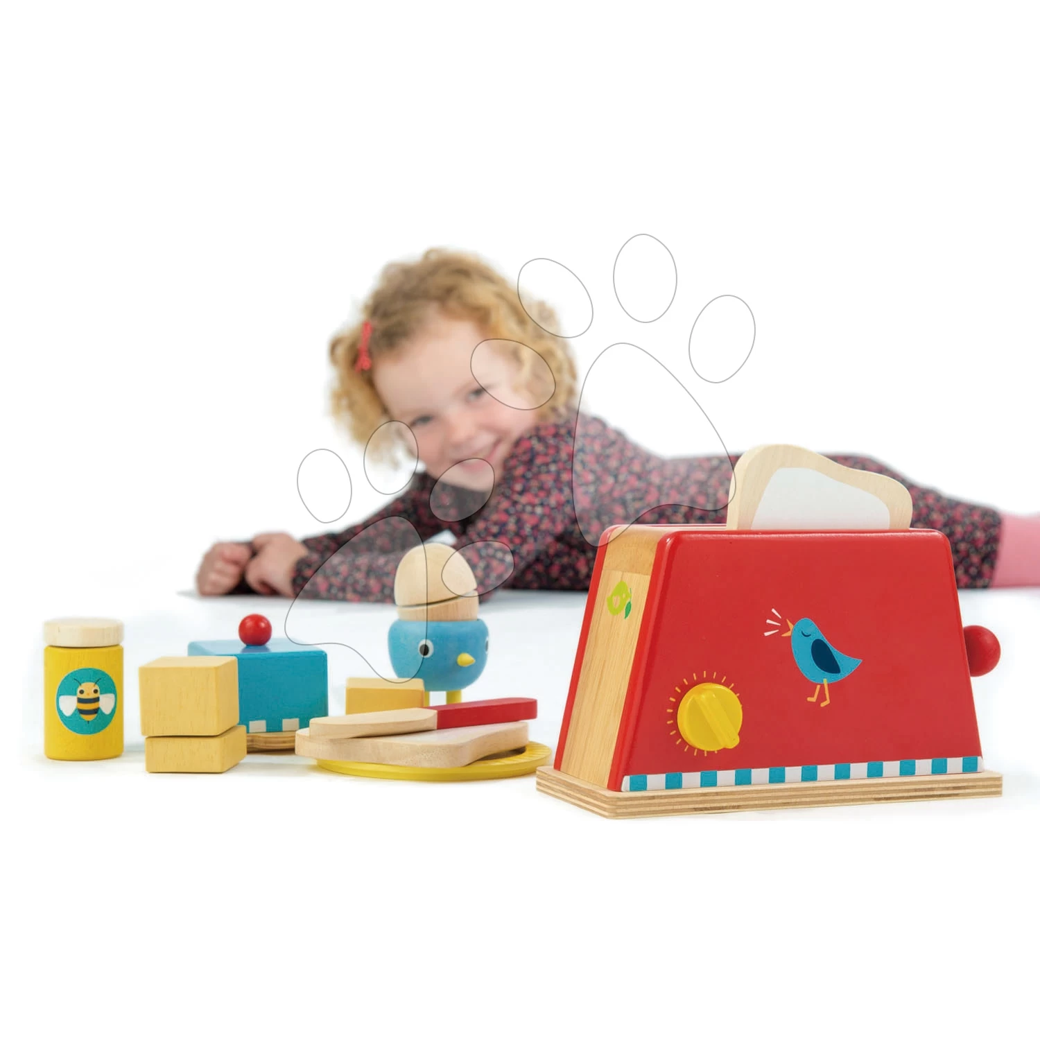 Holztoaster Mit Ei Toaster & Egg Tender Leaf Toys 14 Zubehörteile Mit Pop-Up-Toast – Bild 3