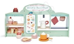 Holzcafe Vogelnest Bird's Nest Café Tender Leaf Toys Mit Aufwendigem Zubehör Und Stickern