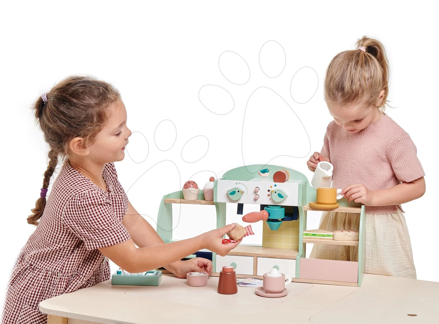 Holzcafe Vogelnest Bird's Nest Café Tender Leaf Toys Mit Aufwendigem Zubehör Und Stickern – Bild 5