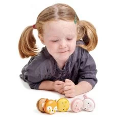 Süße Makronen Aus Holz Animal Macarons Tender Leaf Toys Huhn, Bär, Hase, Fuchs Und Ferkel Ab 2 Jahren