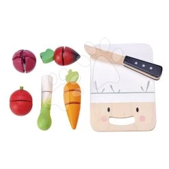 Holzbrett Mit Gemüse Mini Chef Chopping Board Tender Leaf Toys Mit Einem Aufschnittmesser
