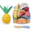 Holzbrett Mit Tropischen Früchten Tropical Fruit Chopping Board Tender Leaf Toys Mit Einem Messer Ab 24 Monaten